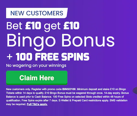 betfred bingo bonus