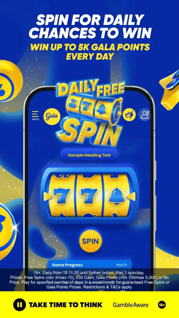 gala bingo daily free spins