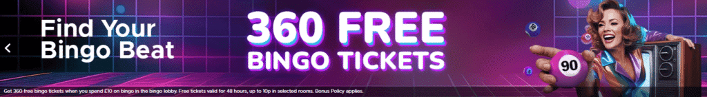 360 free bingo tickets